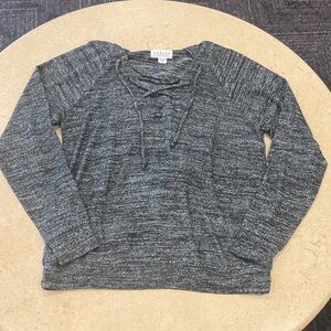 Velvet by Graham & Spencer Charcoal Knit Pullover